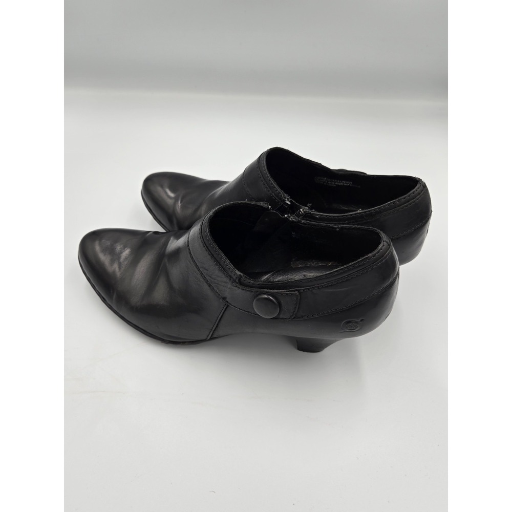 Born‎ Leather Ankle Boots Women's Size 9 Black Booties - Picture 4 of 11